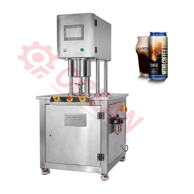 Semi Automatic Nitrogen Easy Open Can Seaming Machine Pop Can Sealer For Nitro Coffee